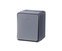 AtlasDesign Profi54 Антрацит Выключатель 1-кл с подсветкой&nbsp;&nbsp;IP54 ATN544013