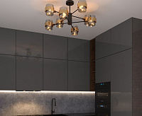 Люстра 70127/8 черный/дымчатый