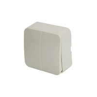 София Выключатель 2-кл белый IP20 MSW10-20-01