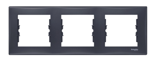 SEDNA Рамка 3-ная горизонтальная графит SDN5800570