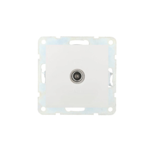 LK60 Розетка TV с накладкой белый 865104/865100