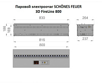 Электрический очаг Schones Feuer 3D FireLine 800 Pro