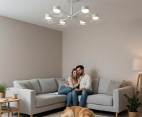 Люстра "LATEA" 6xGX53 R-750x330-WHITE/CLEAR -220-IP20