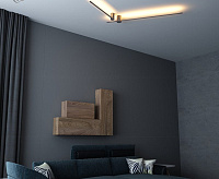 Бра CODE 8W L-600x55x96-WW-BLACK-220-IP20