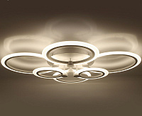 Люстра светодиодная "EUROPA" 132W 6R-800/600-BLACKCHROME/WHITE-220-IP20