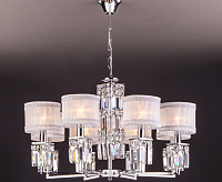 Люстра металл 10099/8 хром/прозрачный хрусталь сн/пр
