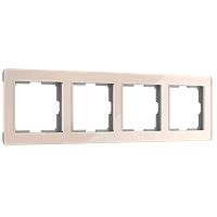 Веркель Рамка на 4 поста (айвори Acrylic) W0042743