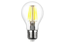 Лампа светодиодная filament груша А60, 7 Вт, Е27, 4000К, DEKO Premium 32354 9 сн/пр