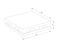 Flat Magnetic Четырёхсторонний соединитель для накладного шинопровода чёрный