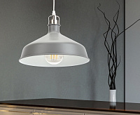 Подвесной светильник ЭРА PL2 GR/SN серый/сатин никель