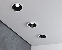 Светильник встраиваемый 25081 8W 4200K белый/черный жемчуг