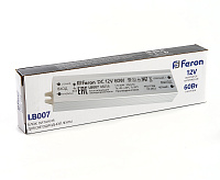 Драйвер BSPS 12V&nbsp;&nbsp;60W 5A IP67 (2г. гар.) LB007 Feron