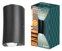 Настенный светодиодный светильник NUOVO 3000К IP54 черный düwi 24347 2