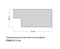 Профиль универсальный 3D RAIL EAST окантовочный 2700x25x11 мм