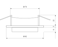 Светильник встраиваемый 113 MR16 WH белый