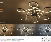 Люстра светодиодная "AGAVA" 120W R-650-CHROME/OPAL-220-IP20