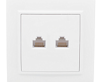 Розетка RJ-45 2-местная EKF ERK02-035-10 сн/пр