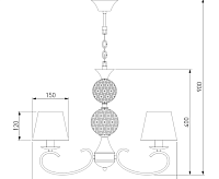 Люстра металл 60089/5 античная бронза