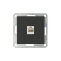 LK80 Розетка RJ-45 кат 5е.с накладкой черный бархат 846108-1