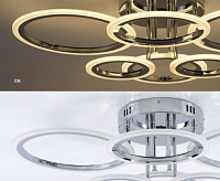 Люстра светодиодная "EUROPA" 80W 6R-IRC-675/480/175 CHROME/White-220-IP20