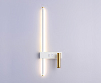 Бра FL5207/2 SWH/GD 7W+5W 4200K белый песок/золото