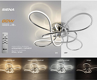 Люстра светодиодная "SIENA" 80W 4RR-660/140-RC-CHROMEE/OPAL