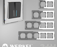Веркель Рамка на 1 пост (зеркальный) WL08-Frame-01