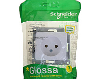 GLOSSA Розетка 1-ая б/з бел GSL000141