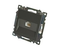 Катрин Розетка компьютерная 1-ая RJ45 графит GLS00-7107-06