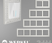 Веркель Рамка на 4 поста (жемчужный) WL07-Frame-04