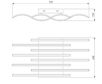 Потолочный светильник 90122/8 хром