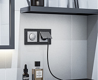 Веркель Рамка на 2 поста (черный) Hammer W0022408