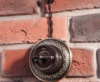 Веркель Изолятор без винта 50 шт. (коричневый) Ретро W6431314