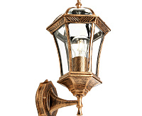 Светильник садово-парковый  60W 230V E27 IP44 черное зотоло, на стену вверх PL621