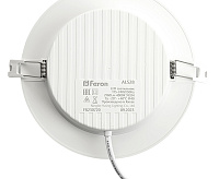 Светильник встраиваемый PPL-R 30W 4000K белый (круг) AL528 /Feron.ONE