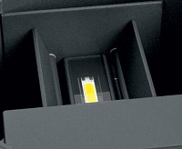 Настенный светодиодный светильник 2x3W 450Lm 4000K черный IP54 DH013