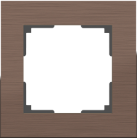 Веркель Рамка на 1 пост (коричневый алюминий) WL11-Frame-01 сн/пр