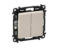 Valena LIFE Выключатель 2-кл с лиц панелью безвинт зажимы сл кость 752505