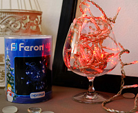 Гирлянда 40LED красный 3.6W с контроллером IP20 шнур 1,4м 0,5мм CL03 26774 сн/пр