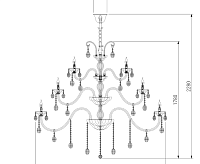 Хрустальная люстра 256/42 Strotskis