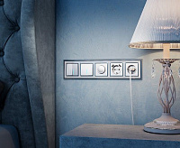 Веркель Выключатель 1-кл (серебряный) WL06-SW-1G сн/пр