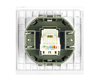 Мия Розетка компьютерная RJ-45, белая магнолия, RST00-3117-01