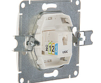 GLOSSA Розетка телефонная RJ11 беж GSL000281