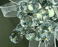 Люстра светодиодная "ITALIKA" 60W R-550x260-CHROME/CLEAR-220-IP20