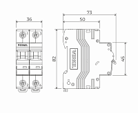 Автоматический выключатель 2P 40А (C) 4,5кА W902P404 Werkel