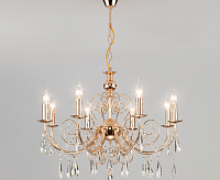 Люстра металл 10094/8 золото/прозрачный хрусталь сн/пр