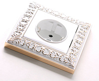 Веркель Рамка на 1 пост (белое золото) WL07-Frame-01 сн/пр