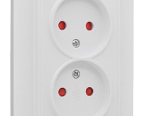 Розетка 10А EKF ERR10-102-100 2-местная без заземления