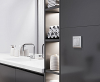 Веркель Рамка на 1 пост (Stark серебро матовое) W0011865