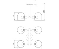 Люстра 70103/4 бронза/черный сн/пр